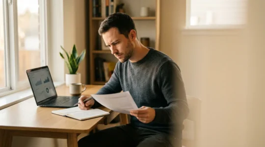 Entrepreneur travaillant de manière autonome sur son projet sans financement externe