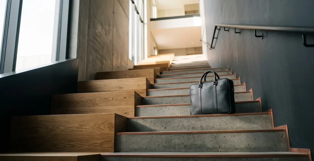 Scène symbolisant la progression commerciale avec une métaphore d'ascension vers le succès en vente B2B