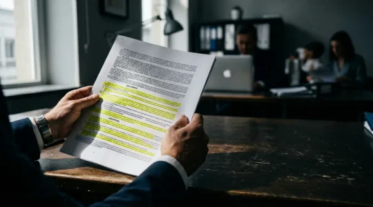 Entrepreneur face à des documents de contrats d'assurance révélant les pièges des exclusions de garantie