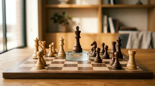 Scene symbolique representant la detection des talents en entreprise dans une atmosphere collaborative