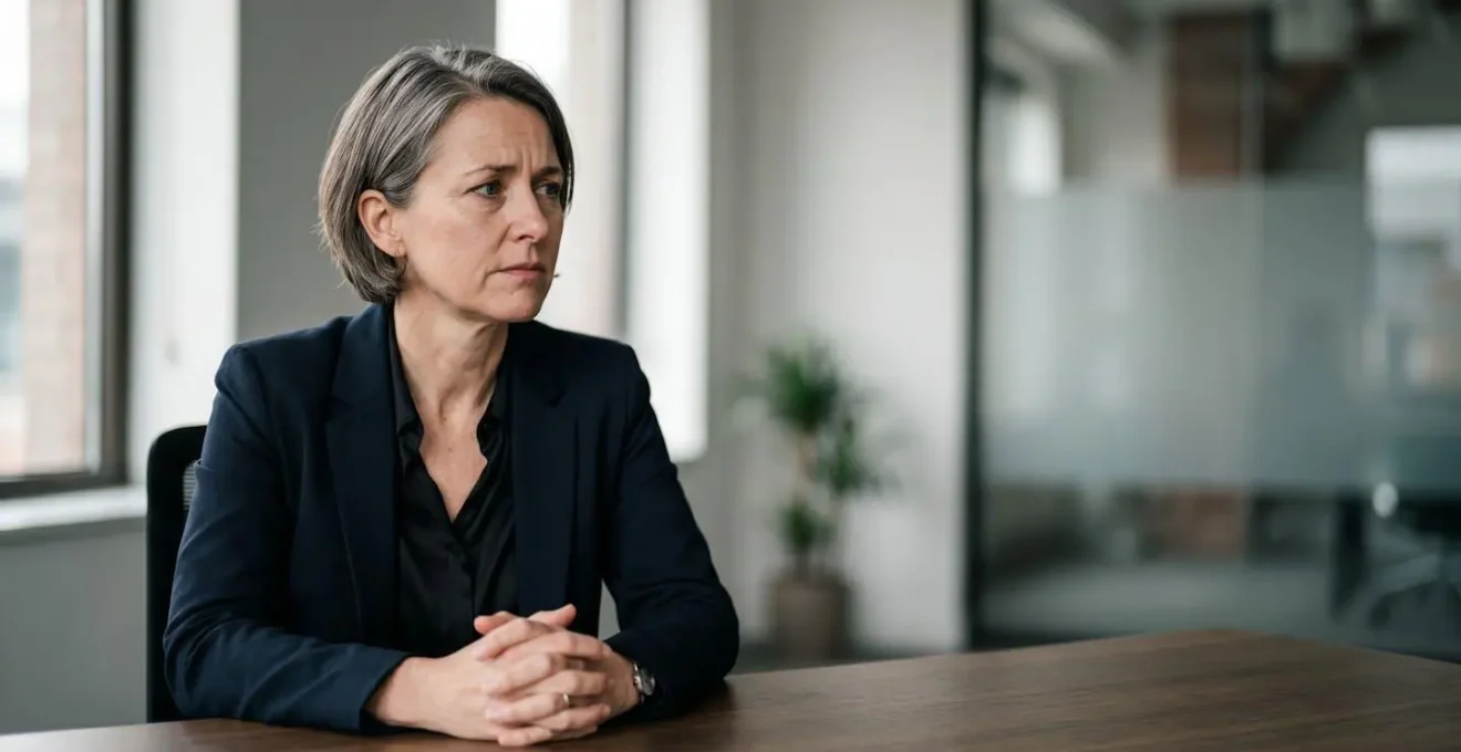 Portrait d'un dirigeant d'entreprise en plan moyen exprimant la détermination face à l'incertitude professionnelle