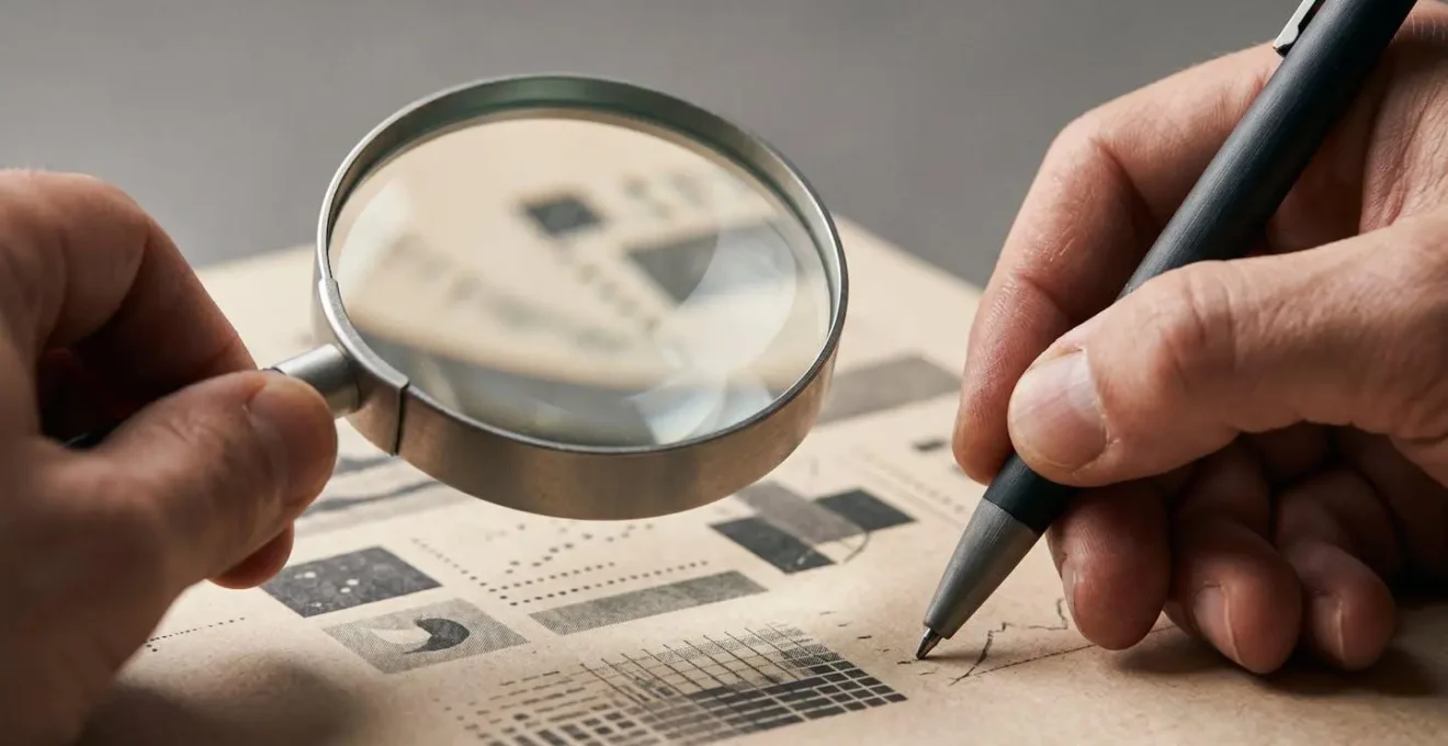 Analyse détaillée et vérification minutieuse de données et d'informations