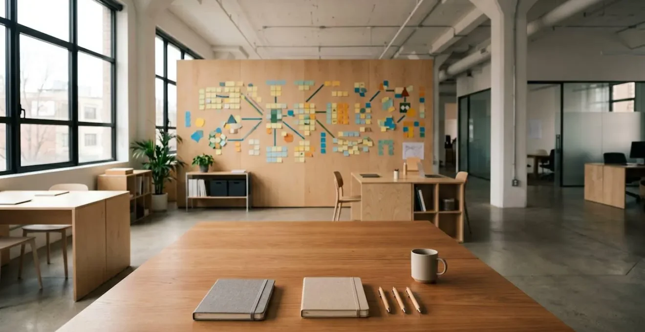 Environnement de travail minimaliste favorisant l'auto-organisation grâce au management visuel